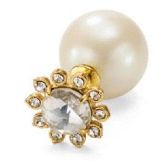 Kate Spade beautiful Reversible crystal and pearls stud earrings - Picture 3 of 10
